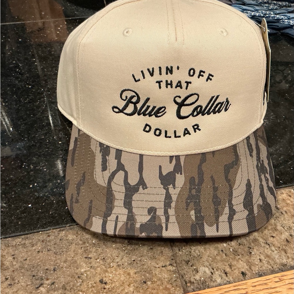 Designer Beige and Camo Snapback Hat